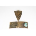 Pafta " Egyptian Revival " și element decorativ pentru curea . Franța cca 1900